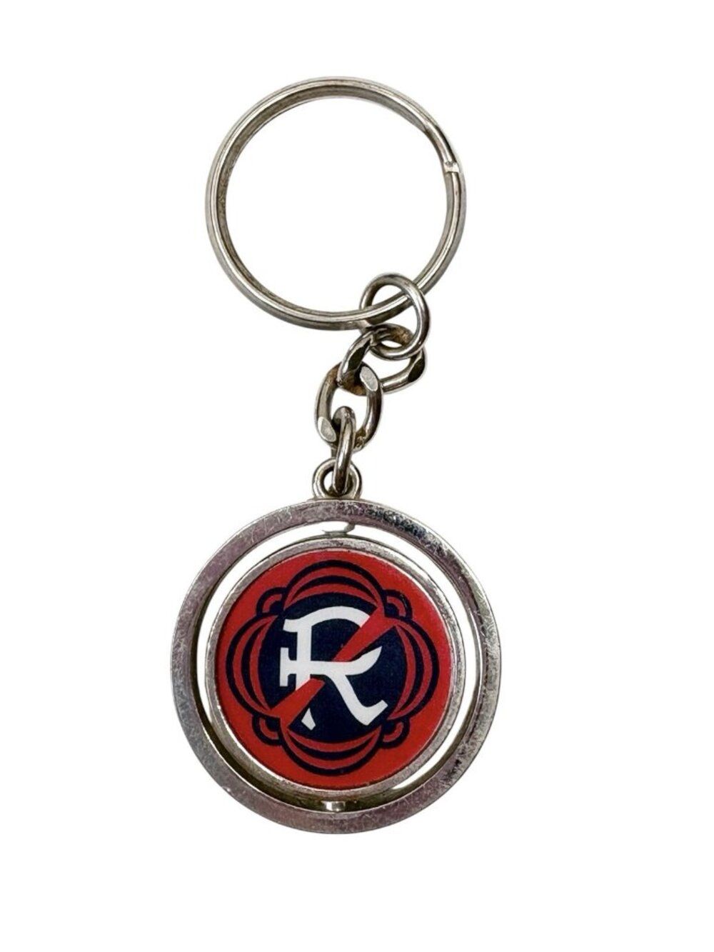 New England Revolution WinCraft Spinner Logo Key Ring Soccer Football Boston